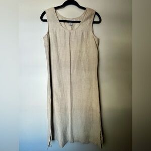 Valerie Stevens Classic Beige Midi Dress